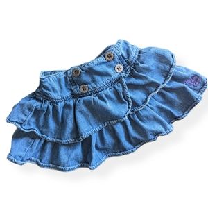 Calvin Klein blue denim skort/skirt